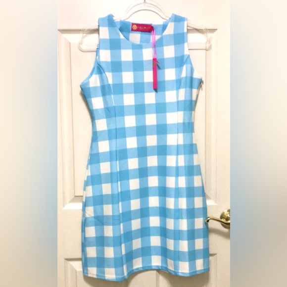 NWT Macbeth Collection Blue Gingham Check Barbie Dress - Picture 11 of 15